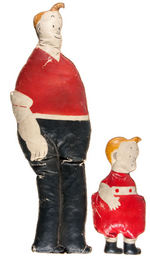 "SKEEZIX AND UNCLE WALT" OIL CLOTH DOLL PAIR & STORY BOOK.