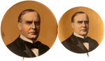 McKINLEY COLOR PORTRAIT ON GOLD IN 2-1/8" AND 1.75" LARGE SIZES.