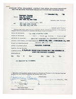 "ROSEMARY CLOONEY" SIGNED CONTRACT FOR “THE BELL TELEPHONE HOUR.