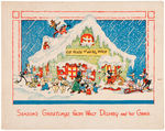 DISNEY STUDIO 1935 CHRISTMAS CARD.