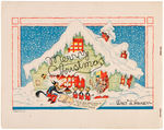 DISNEY STUDIO 1935 CHRISTMAS CARD.