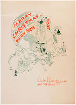 WALT DISNEY STUDIO 1941 CHRISTMAS CARD.