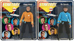 “STAR TREK” FIRST SERIES MEGO FIGURES KIRK AND SPOCK ON CARDS.