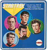 “STAR TREK” FIRST SERIES MEGO FIGURES KIRK AND SPOCK ON CARDS.