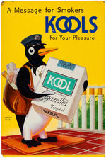 KOOL CIGARETTES CARDBOARD SIGN.