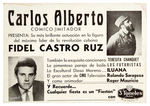 FIDEL CASTRO COMIC IMPERSONATOR CARDBOARD POSTER.