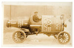 TWO BEER-RELATED PARADE VEHICLES REAL PHOTO POSTCARDS.