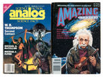 HANK JANKUS "ANALOG/AMAZING STORIES" SCIENCE FICTION MAGAZINE ORIGINAL ART PAIR.