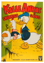 "DONALD'S COUSIN GUS" SWEDISH RE-RELEASE POSTER.