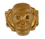 SKULL AND CROSSBONES BRASS RING.