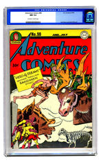 ADVENTURE COMICS #98 JUNE/JULY 1945 CGC 9.4 OFF-WHITE TO WHITE PAGES.