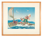 "SNOW WHITE/PINOCCHIO" COURVOISIER PRINT TRIO FRAMED AS ISSUED.