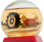 "HOOD TIRES/SKELLY GAS" SNOWGLOBE PAPERWEIGHT.