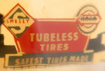 "HOOD TIRES/SKELLY GAS" SNOWGLOBE PAPERWEIGHT.