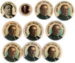 TAFT TEN “LEAGUE” BUTTONS EACH NAMING SPECIFIC STATE.