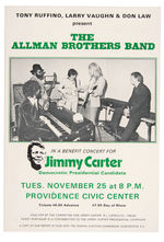 JIMMY CARTER BENEFIT CONCERT POSTER FEATURING THE ALLMAN BROS. BAND.