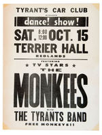 "THE MONKEES" EARLY & HISTORIC HANDBILL.