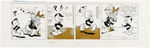 “DONALD DUCK” DAILY COMIC STRIP ORIGINAL ART VARIETY TRIO BY FRANK GRUNDEEN.