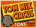 "TOM MIX CIRCUS" HALF-SHEET POSTER PAIR.