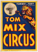 "TOM MIX CIRCUS" HALF-SHEET POSTER PAIR.