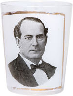 WILLIAM JENNINGS BRYAN PORTRAIT SHOT GLASS C. 1896/1900.