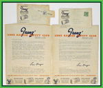 "LONE RANGER NEWS"/FRANZ' SAFETY CLUB LETTERS/POSTCARD/BADGES/CHARTER.