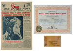 "LONE RANGER NEWS"/FRANZ' SAFETY CLUB LETTERS/POSTCARD/BADGES/CHARTER.