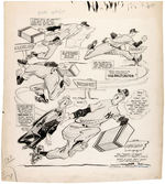 WILLARD MULLIN NEW YORK YANKEES ORIGINAL CARTOON ART.