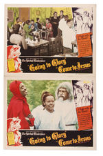 "GOING TO GLORY - COME TO JESUS" ALL BLACK CAST LOBBY CARD LOT.