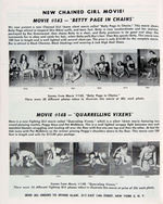 IRVING KLAW PIN-UP/BONDAGE MAIL ORDER PHOTO CATLOG TRIO FEATURING BETTIE PAGE.