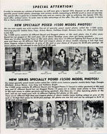 IRVING KLAW PIN-UP/BONDAGE MAIL ORDER PHOTO CATLOG TRIO FEATURING BETTIE PAGE.