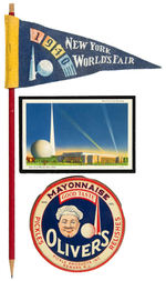 NYWF 1939-40 SOUVENIRS FEATURING TRYLON  AND PERISPHERE.