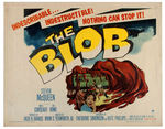 "THE BLOB" HALF-SHEET MOVIE POSTER.