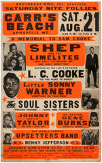 SAM COOKE TRIBUTE "SATURDAY NIGHT FOLLIES" CONCERT POSTER.