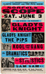 "NORFOLK SCOPE" CONCERT POSTER FEATURING GLADYS KNIGHT & THE PIPS.