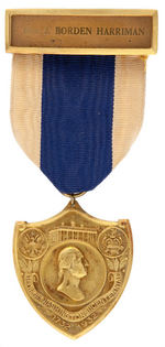 "UNITED STATES GEORGE WASHINGTON BICENTENNIAL COMMISSION" MEDAL AWARDED TO MRS. J. BORDEN HARRIMAN.