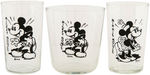 MICKEY & MINNIE MOUSE DAIRY GLASS LOT.