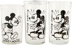 MICKEY & MINNIE MOUSE DAIRY GLASS LOT.