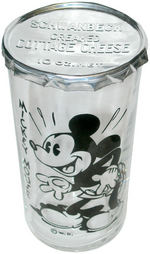 MICKEY & MINNIE MOUSE DAIRY GLASS LOT.