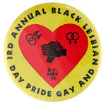 GAY RIGHTS PAIR OF SCARCE BADGES INCLUDING LIMITED EDITION.