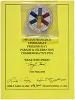 GAY RIGHTS PAIR OF SCARCE BADGES INCLUDING LIMITED EDITION.