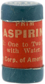 "PRIM GENUINE ASPIRIN" STORE COUNTER DISPLAY WITH PRODUCT.