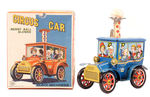 "CIRCUS CAR MERRY BALL BLOWER" BOXED WIND-UP.