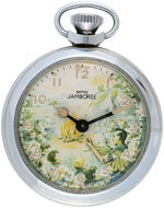 BOY SCOUT "JAMBOREE" ANIMATED POCKETWATCH.