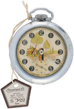 BOY SCOUT 1937 INGERSOLL POCKETWATCH WITH TAG (VARIETY).