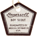 BOY SCOUT 1937 INGERSOLL POCKETWATCH WITH TAG (VARIETY).