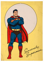 SUPERMAN MARCH OF DIMES - INFANTILE PARALYSIS CARD.