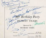 "DETROIT TIGERS 50th BIRTHDAY PARTY" MULTI-SIGNED PROGRAM.