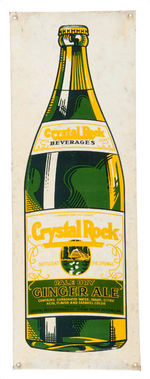 "CRYSTAL ROCK GINGER ALE" EMBOSSED TIN LITHO SIGN.