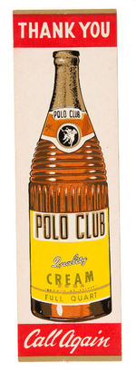 "POLO CLUB" SODA SIGN PAIR.